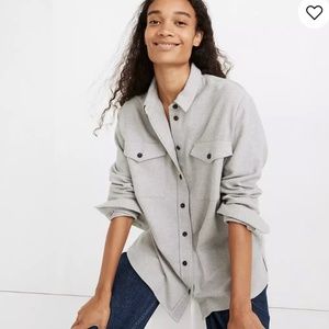 NWT Madewell Flannel Flap-Pocket Oversized Ex-Boyfriend Shirt - Size Small